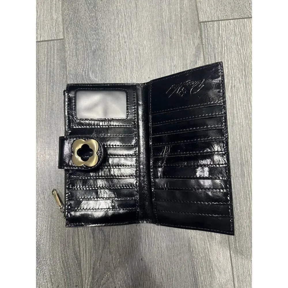 Patricia Nash Marene Floret Leather Large Wallet Brown A390997